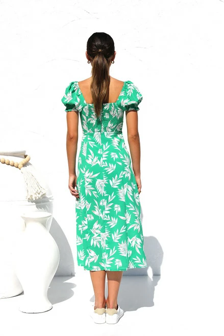Kodie Dress GREEN FLORAL 7 Kodie Dress GREEN FLORAL - Image 5