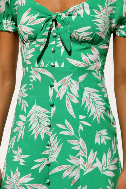 Kodie Dress GREEN FLORAL 9 Kodie Dress GREEN FLORAL - Image 7
