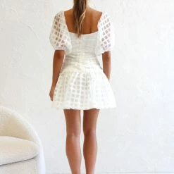 Cassidy Mini Dress WHITE 17 Cassidy Mini Dress WHITE -Heschung shop IMG 7899 94775.1668492972