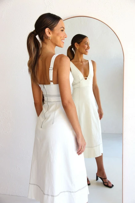 Elki Dress WHITE DENIM 6 Elki Dress WHITE DENIM - Image 4