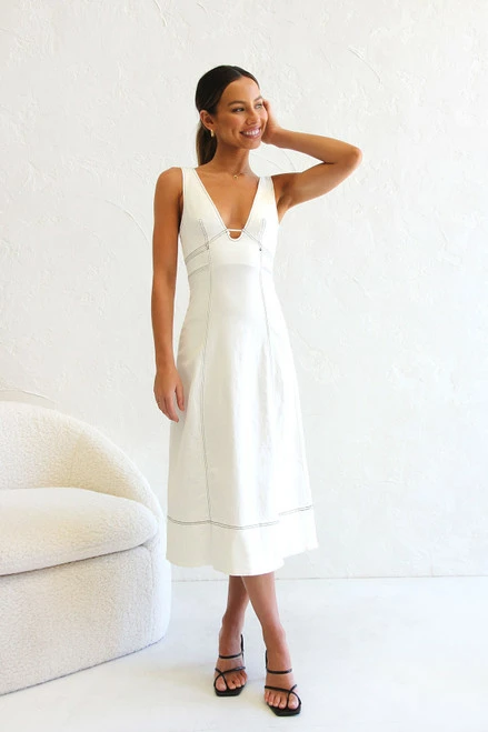 Elki Dress WHITE DENIM 5 Elki Dress WHITE DENIM - Image 3