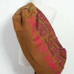 KAPITAL DENIM REPAIR SERVICE | Large Boston Bag | Camel -Heschung shop K2204XB523 8 Canvas DENIM REPAIR SERVICE Boston Bag 5