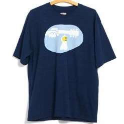 KAPITAL TERU-TERU WOODSTOCK | Crewneck T-shirt | Indigo