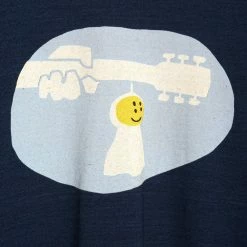 KAPITAL TERU-TERU WOODSTOCK | Crewneck T-shirt | Indigo -Heschung shop K2206SC144 IDG Jersey Crew T TERU TERU WOODSTOCK 3