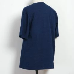 KAPITAL TERU-TERU WOODSTOCK | Crewneck T-shirt | Indigo -Heschung shop K2206SC144 IDG Jersey Crew T TERU TERU WOODSTOCK 4