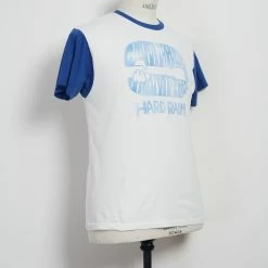 KAPITAL HARD RAIN | 2 Tone Ringer T-shirt | White & Blue -Heschung shop K2206SC146 20 Jersey 2TONES Ringer T HARD RAIN 3