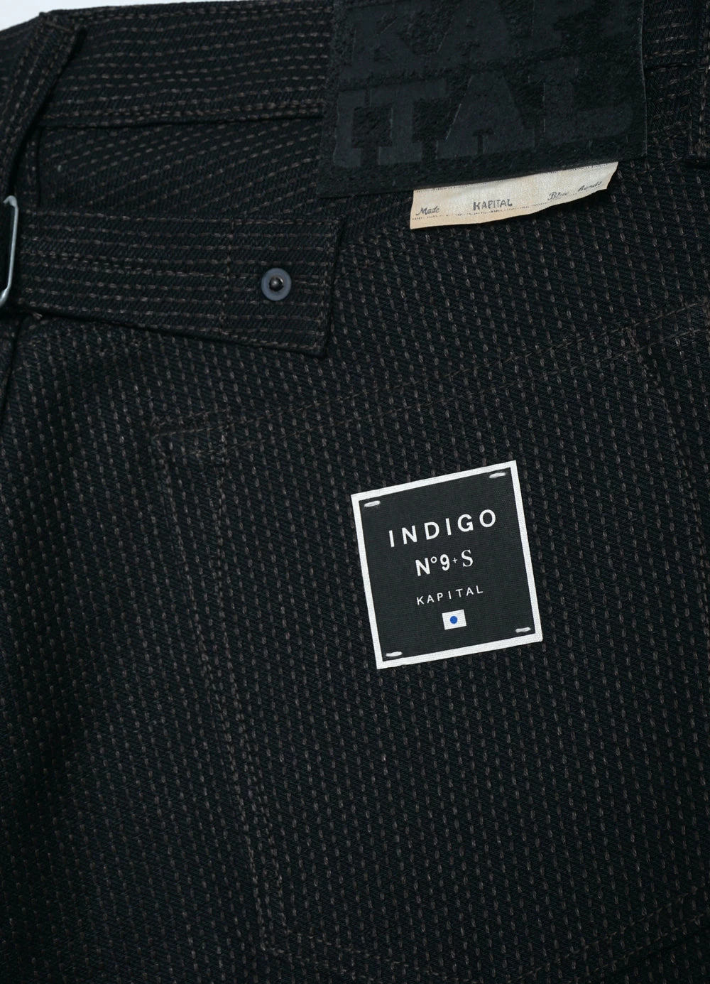 KAPITAL CENTURY DENIM MONKEY CISCO | Sashiko 5P Jeans | N9S(Mud) 4 KAPITAL CENTURY DENIM MONKEY CISCO | Sashiko 5P Jeans | N9S(Mud) - Image 2