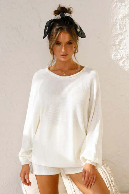 Brandy Knit Shorts IVORY 8 Brandy Knit Shorts IVORY - Image 6