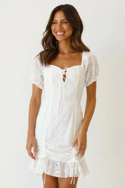 Hope Mini Dress WHITE 6 Hope Mini Dress WHITE - Image 4