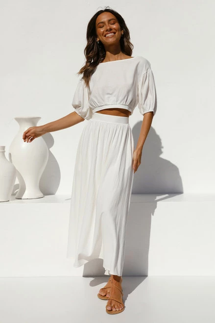 Bea Maxi Skirt WHITE 11 Bea Maxi Skirt WHITE - Image 9