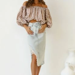 Pia Denim Skirt VINTAGE WASH -Heschung shop L4A0977 69388.1641878588