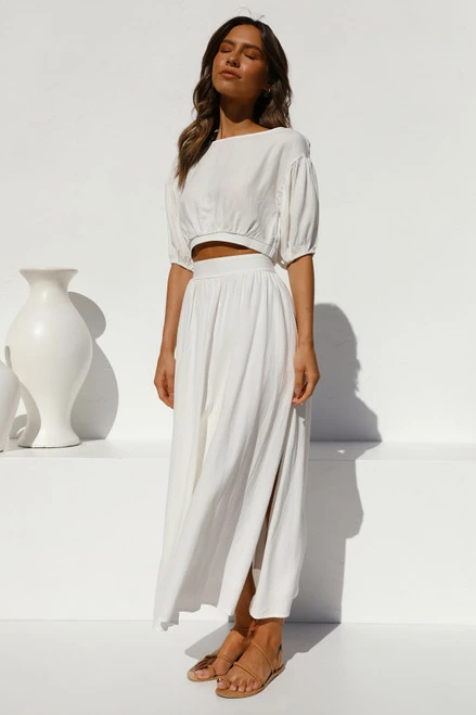 Bea Maxi Skirt WHITE 3 Bea Maxi Skirt WHITE