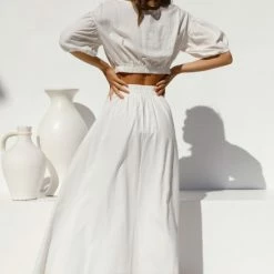 Bea Maxi Skirt WHITE 18 Bea Maxi Skirt WHITE -Heschung shop L4A1018 18717.1637639266