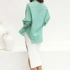 Kristen Shirt GREEN -Heschung shop L4A1248 48930.1636017003