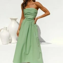 Dani Midi Dress GREEN 27 Dani Midi Dress GREEN -Heschung shop L4A1324 53169.1637643384