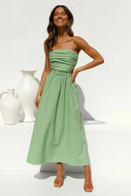 Dani Midi Dress GREEN 14 Dani Midi Dress GREEN - Image 12