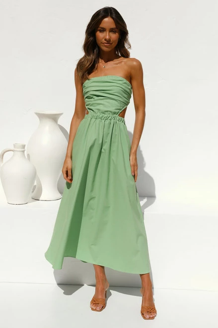 Dani Midi Dress GREEN 9 Dani Midi Dress GREEN - Image 7