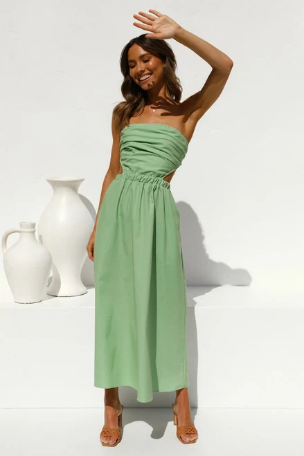 Dani Midi Dress GREEN 13 Dani Midi Dress GREEN - Image 11