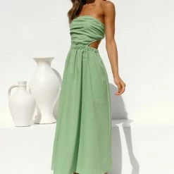 Dani Midi Dress GREEN 21 Dani Midi Dress GREEN -Heschung shop L4A1341 91070.1638268833