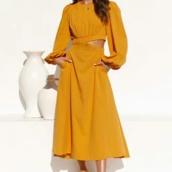 Nolan Dress MUSTARD 10 Nolan Dress MUSTARD -Heschung shop L4A1421 86761.1648179362
