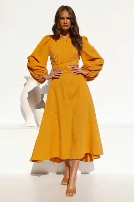 Nolan Dress MUSTARD 8 Nolan Dress MUSTARD - Image 6