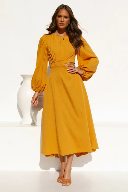 Nolan Dress MUSTARD 7 Nolan Dress MUSTARD - Image 5
