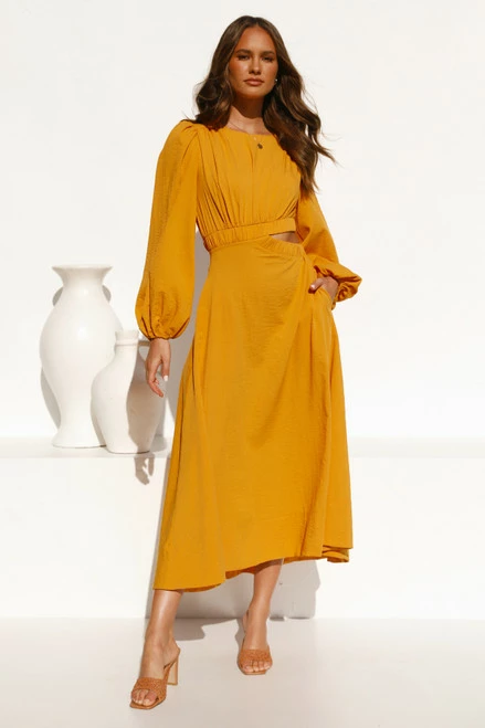 Nolan Dress MUSTARD 5 Nolan Dress MUSTARD - Image 3