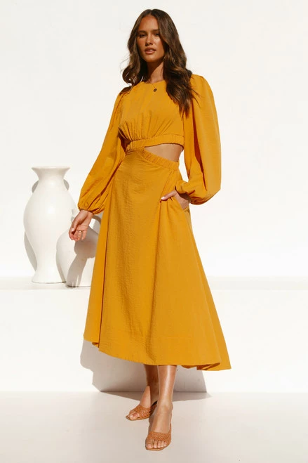 Nolan Dress MUSTARD 3 Nolan Dress MUSTARD