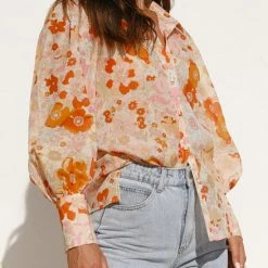Quincy Top ORANGE FLORAL -Heschung shop L4A1567 1 40408.1648179065