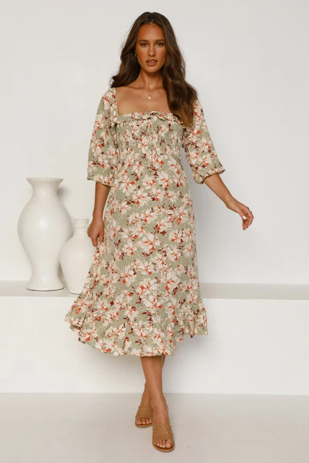 Neve Dress SAGE FLORAL 3 Neve Dress SAGE FLORAL