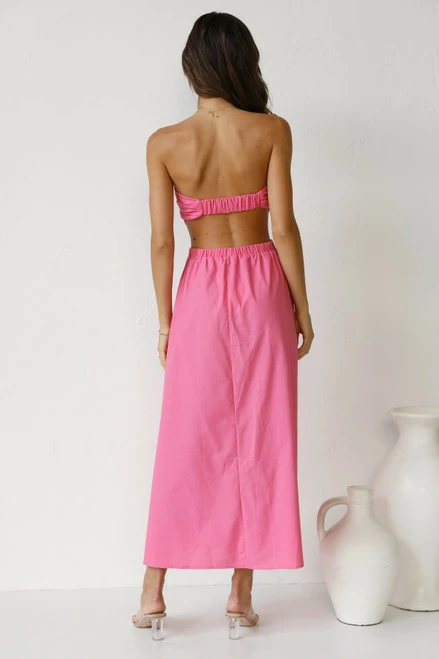Dani Midi Dress PINK 7 Dani Midi Dress PINK - Image 5