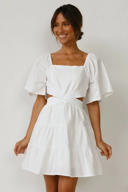 Julina Mini Dress WHITE 3 Julina Mini Dress WHITE