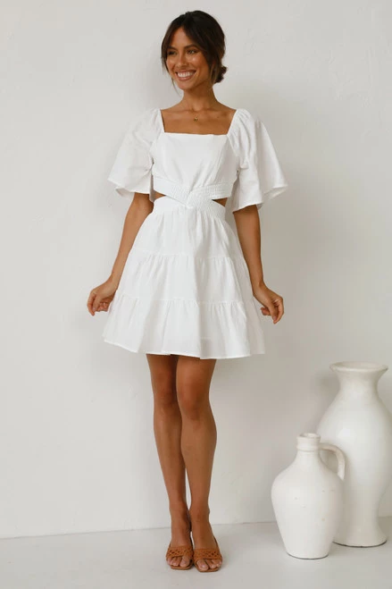 Julina Mini Dress WHITE 11 Julina Mini Dress WHITE - Image 9