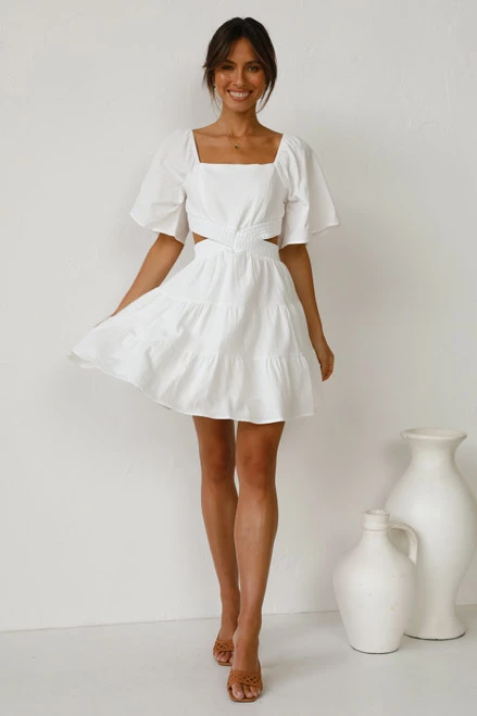 Julina Mini Dress WHITE 4 Julina Mini Dress WHITE - Image 2