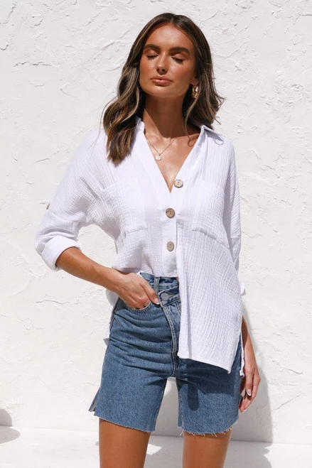 Eleanor Shirt WHITE 6 Eleanor Shirt WHITE - Image 4