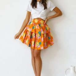 Florencia Skirt ORANGE -Heschung shop L4A3216 40165.1639647686