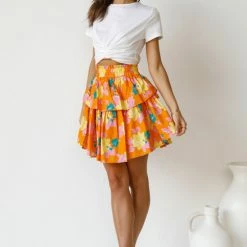 Florencia Skirt ORANGE -Heschung shop L4A3229 90932.1639023674