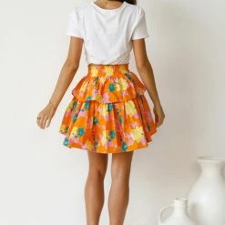 Florencia Skirt ORANGE -Heschung shop L4A3231 68020.1639023674