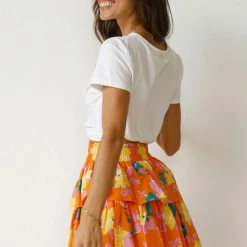 Florencia Skirt ORANGE -Heschung shop L4A3235 1 35734.1639647680