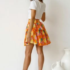 Florencia Skirt ORANGE -Heschung shop L4A3235 71869.1639023674