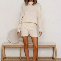 Josie Knit Shorts BEIGE 34 Josie Knit Shorts BEIGE -Heschung shop L4A3942 04084.1593581624