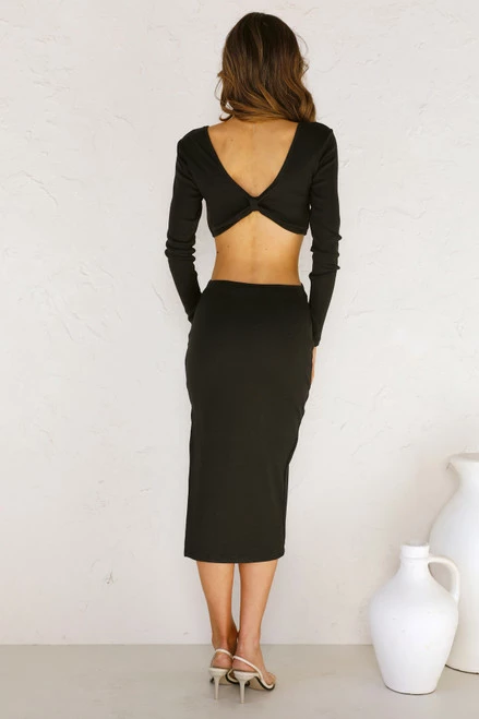 Tina Midi Dress BLACK 7 Tina Midi Dress BLACK - Image 6