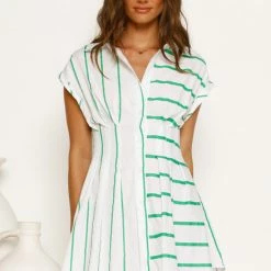 Avie Dress GREEN STRIPE 13 Avie Dress GREEN STRIPE -Heschung shop L4A5278 1 38791.1646133689