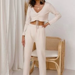 Julian Knit Pants BEIGE -Heschung shop L4A5733 42060.1594797335