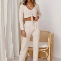 Julian Knit Pants BEIGE -Heschung shop L4A5740 53622.1594808897