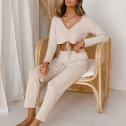 Julian Knit Pants BEIGE -Heschung shop L4A5754 13886.1594808888