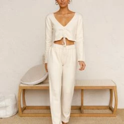Julian Knit Pants CREAM -Heschung shop L4A7091 46281.1589887609
