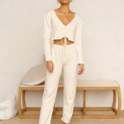 Julian Knit Pants CREAM -Heschung shop L4A7093 50037.1589968691