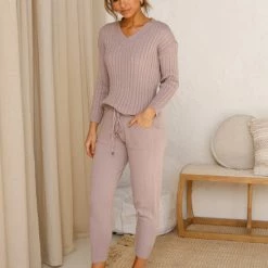 Hartley Knit Pants MAUVE 16 Hartley Knit Pants MAUVE -Heschung shop L4A7274 66424.1590035638