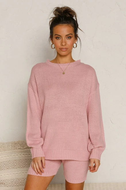 Josie Knit Shorts PINK 8 Josie Knit Shorts PINK - Image 6